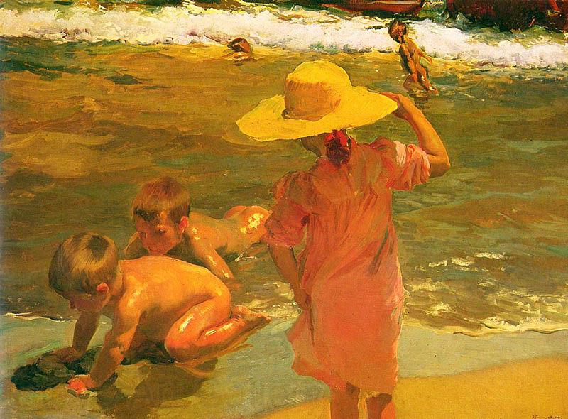 Joaquin Sorolla Children on the Seashore,